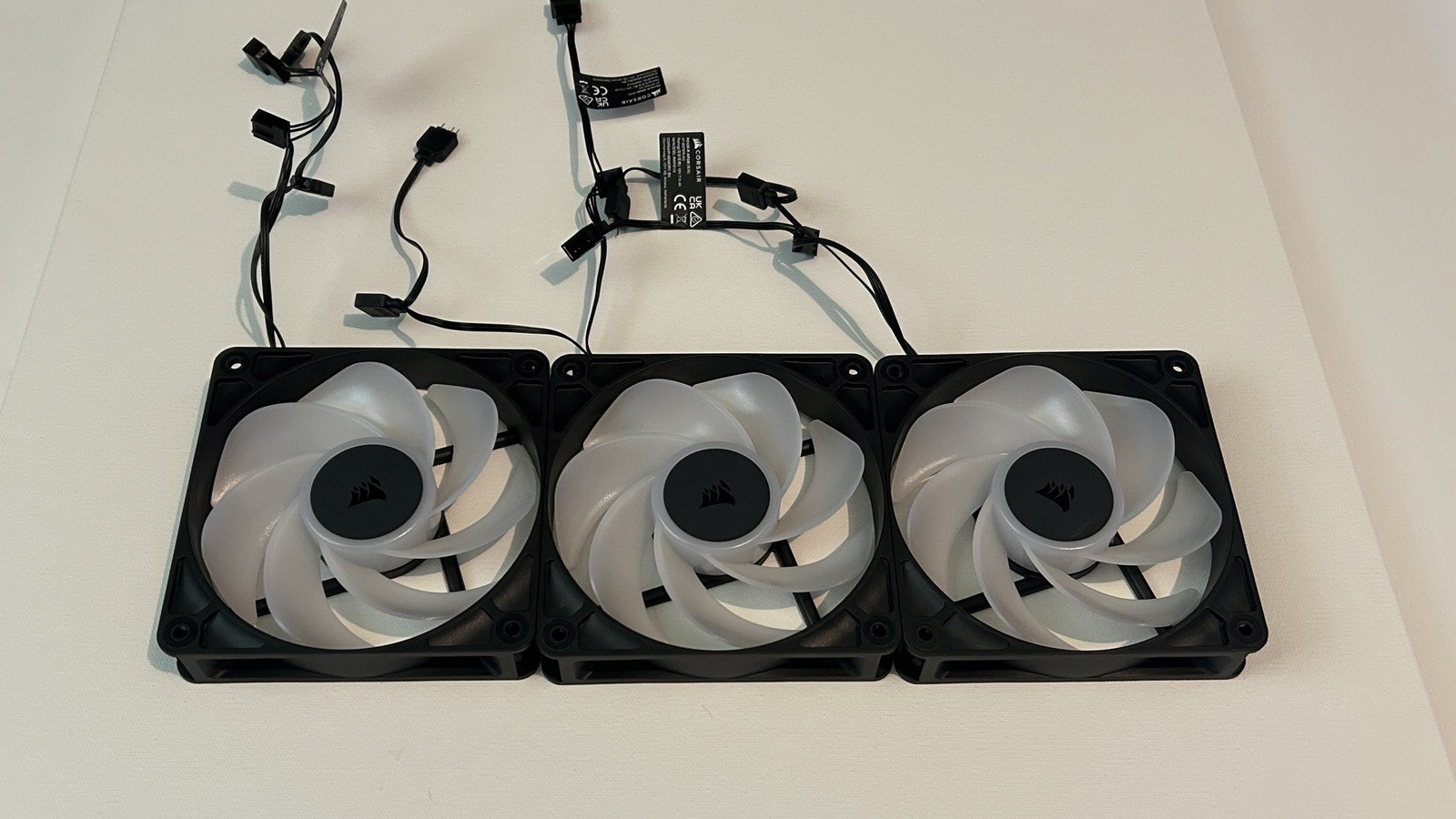 CORSAIR – RS120-R ARGB 120mm PWM Reverse Case Fans Triple Pack – Black