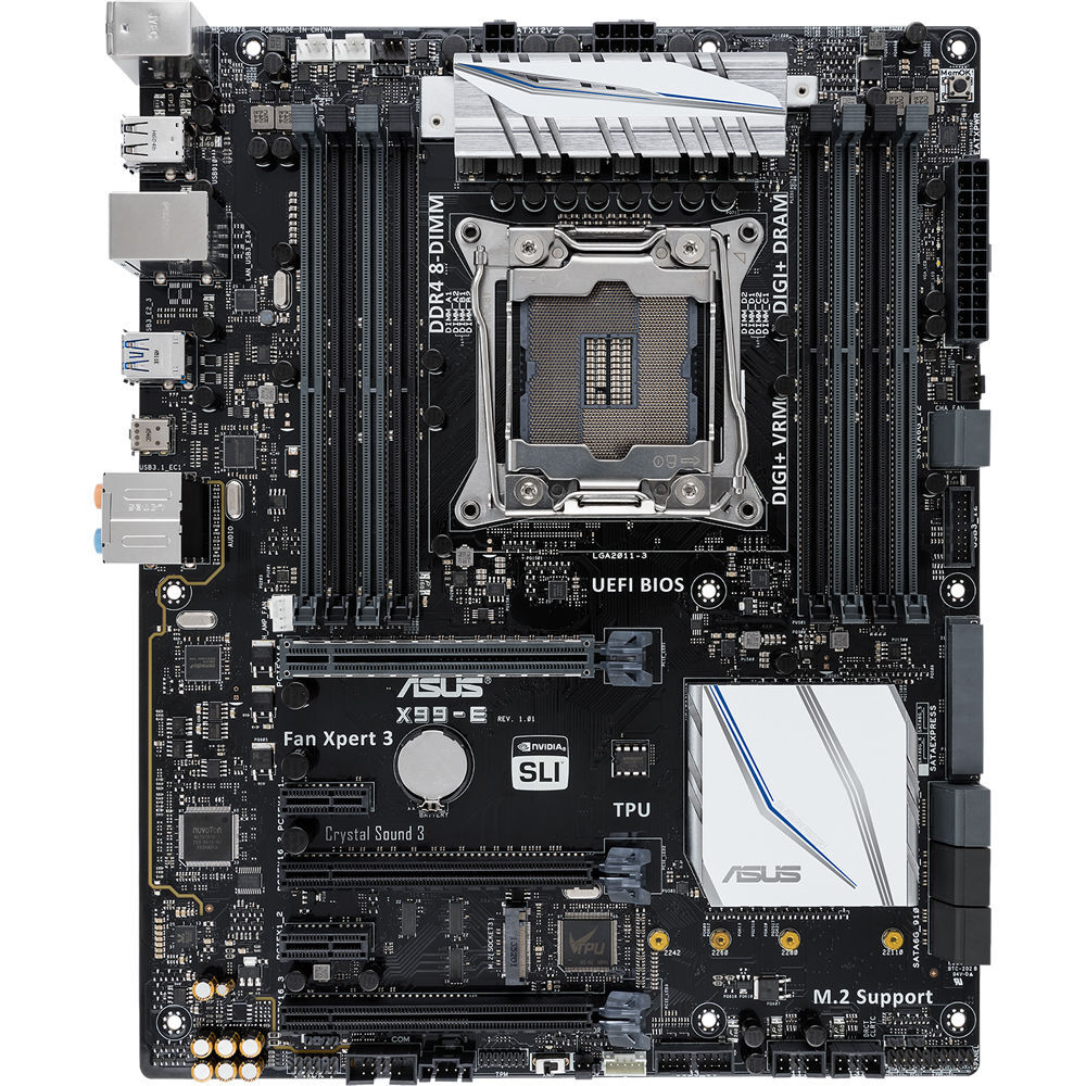 LGA 2011-3 ASUS X99-E Motherboards DDR4 RAM Intel X99 Chipset PS/2 SATA III M.2