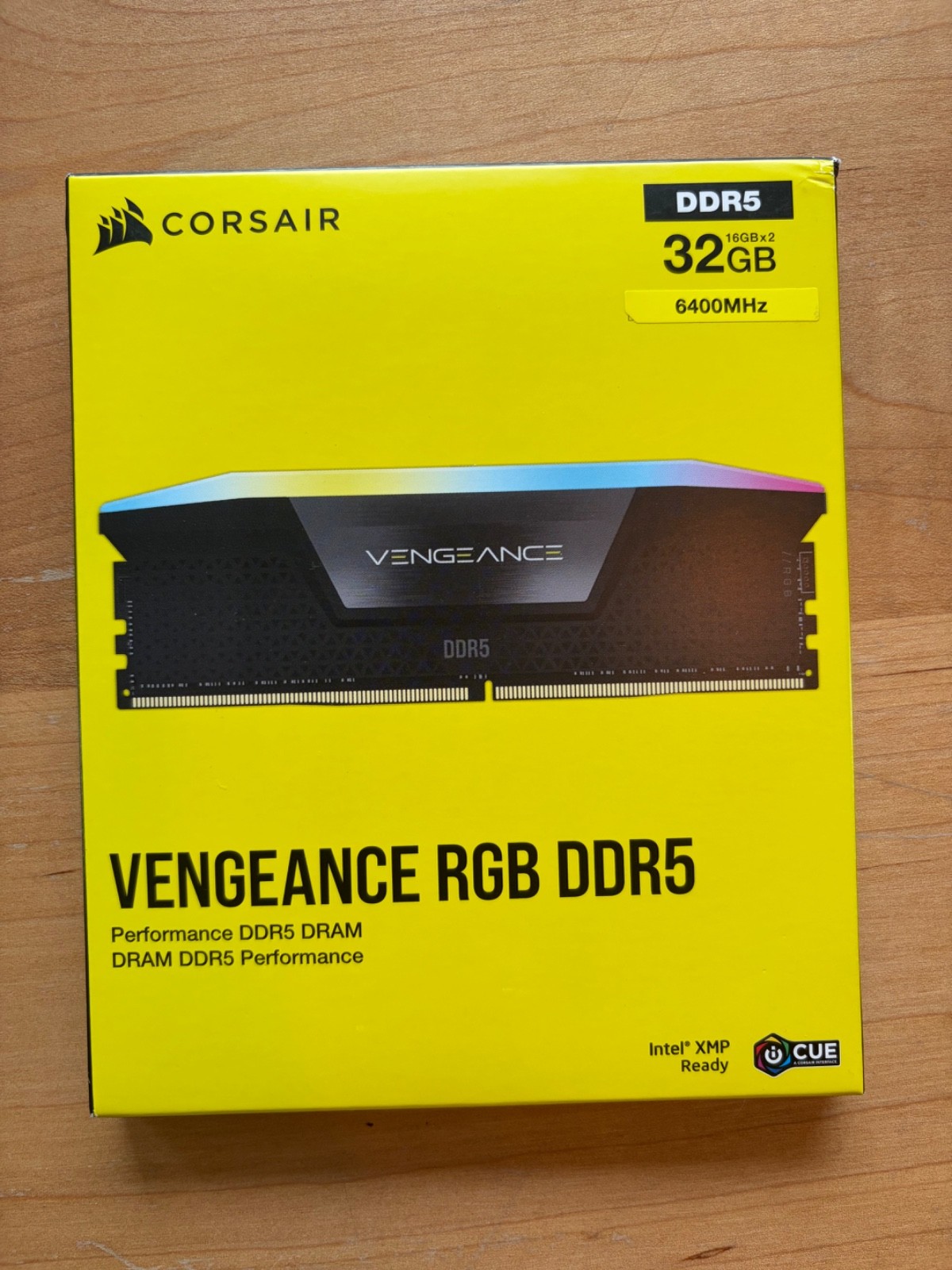 Corsair Vengeance RGB DDR5 RAM 32GB 2x16GB 6400MHz CL36 Black CMH32GX5M2B6400C36