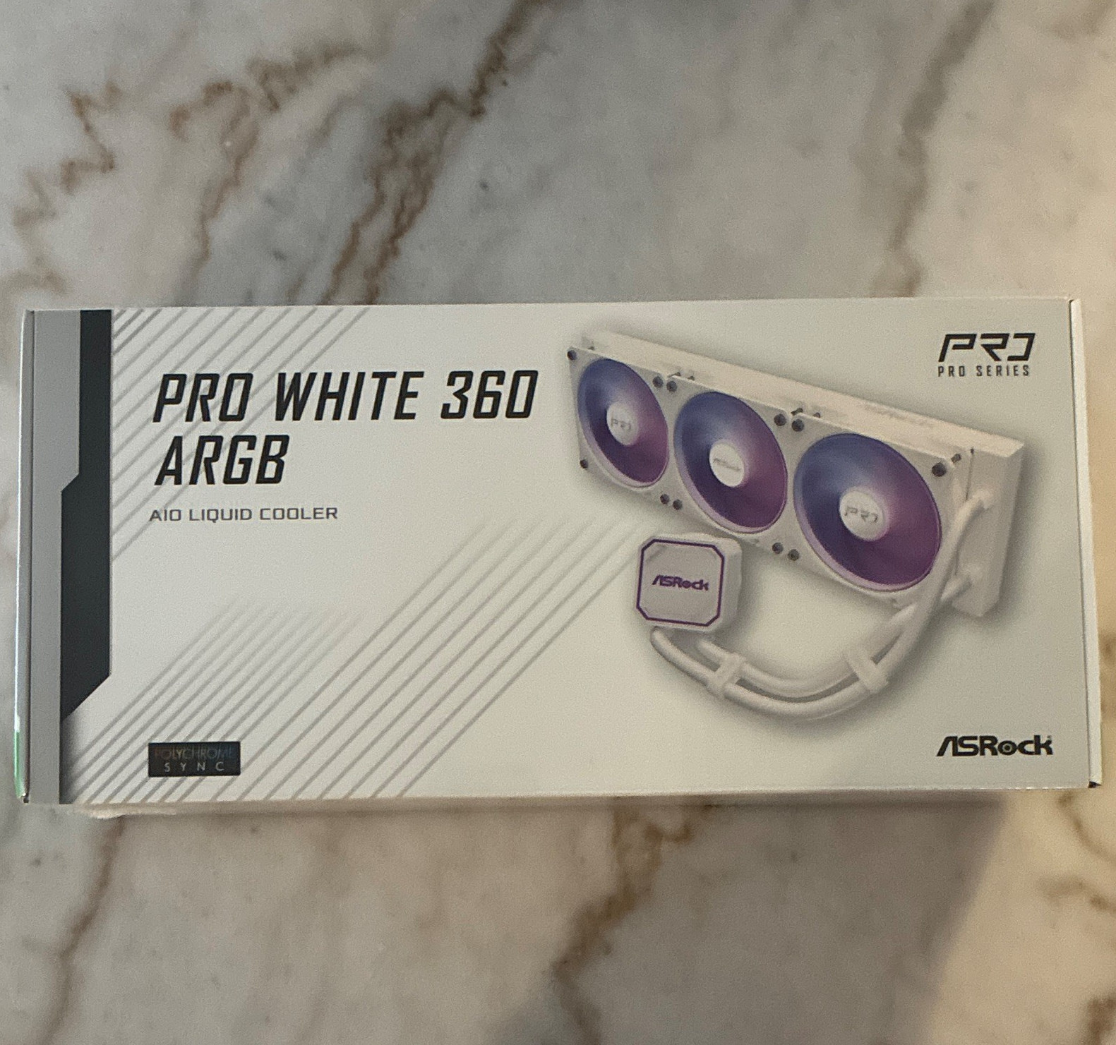 ASRock Pro White 360mm ARGB AIO Liquid CPU Cooler AM5/AM4/LGA1700/1851