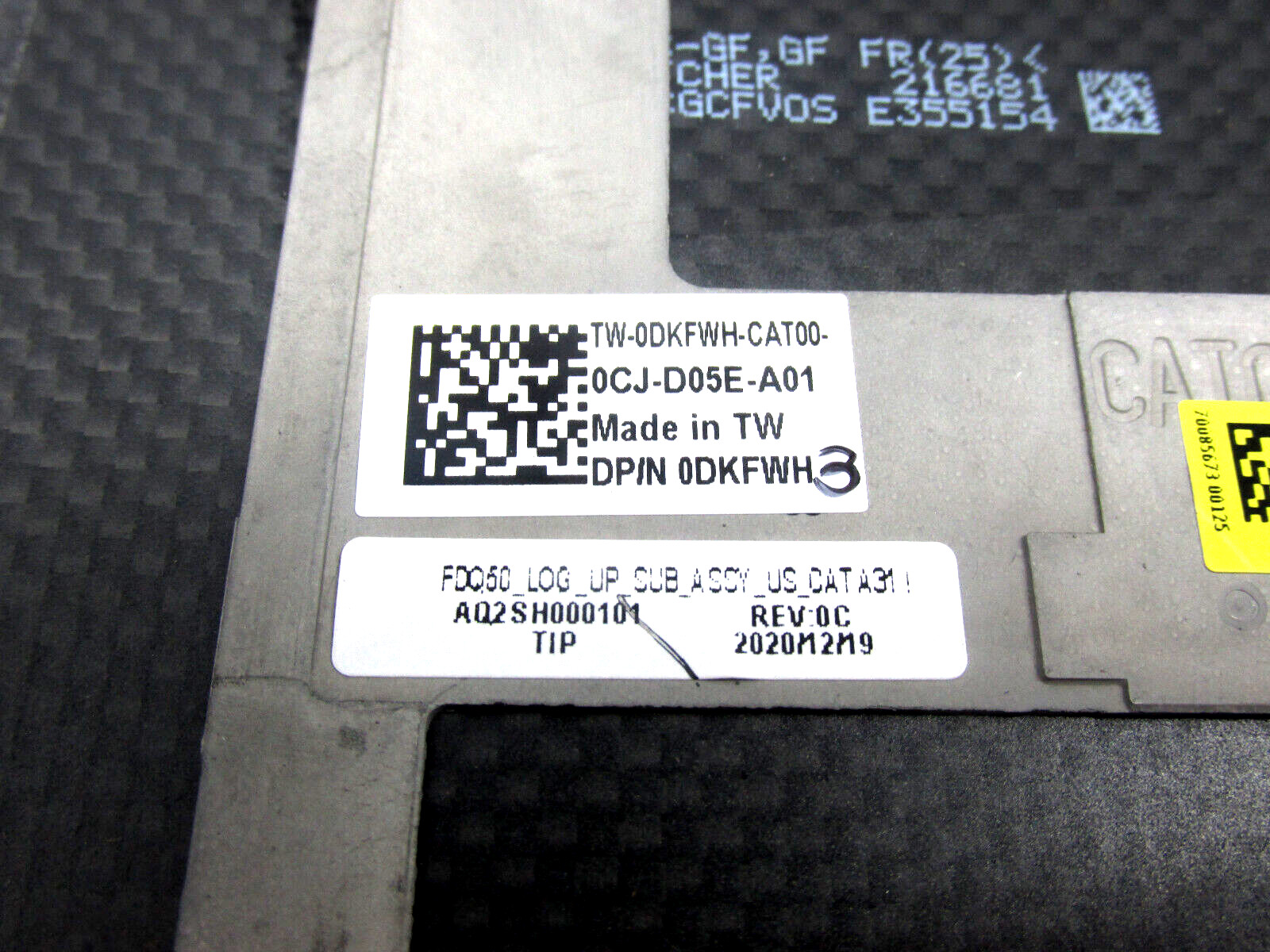OEM Dell XPS 9500 Laptop Palmrest Touchpad US/EN BCL Keyboard IVA01 DKFWH