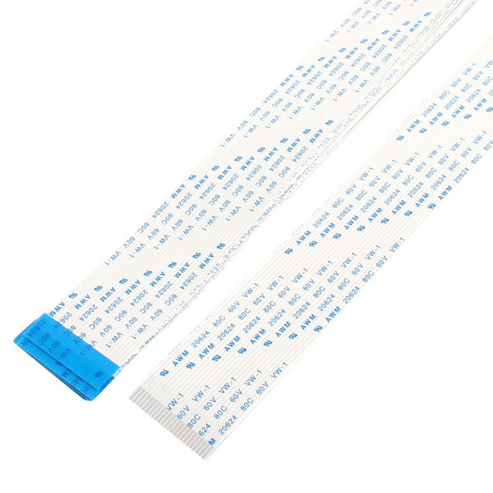 10Pcs Flexible Flat Ribbon Cable 24 Pin 1.0mm Pitch FPC FFC Cable (20mm Length)