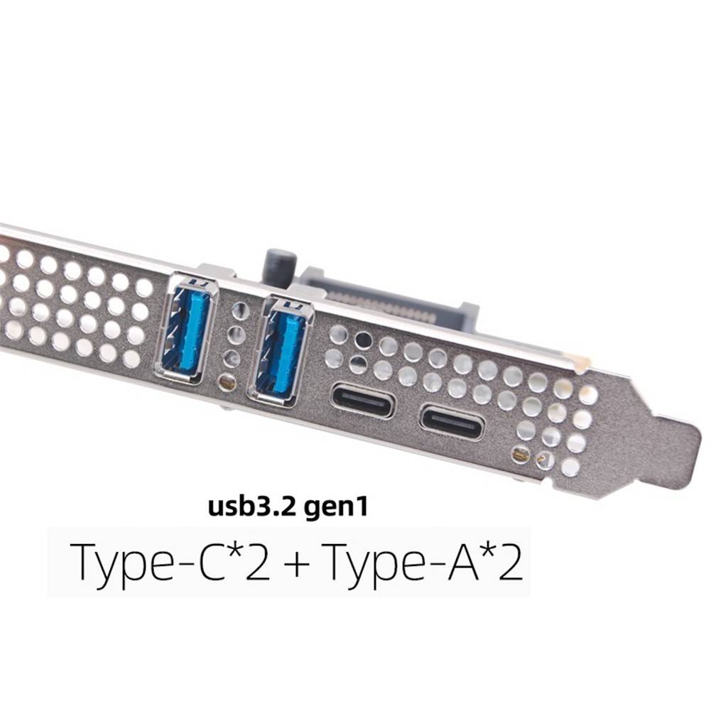 Type C USB 3.2 Gen1 5Gbps PCIE Card Adapter PCI Express Board 2xUSB A2048