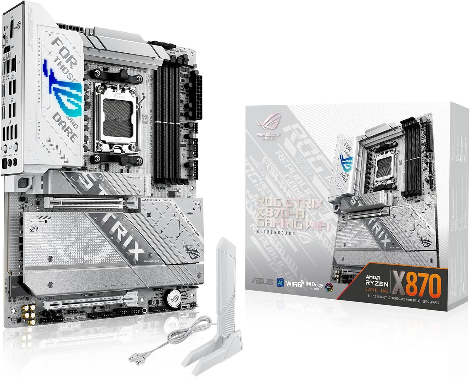 ROG Strix X870-A Gaming Wifi AMD AM5 X870 ATX Motherboard 16+2+2 Power Stages, D