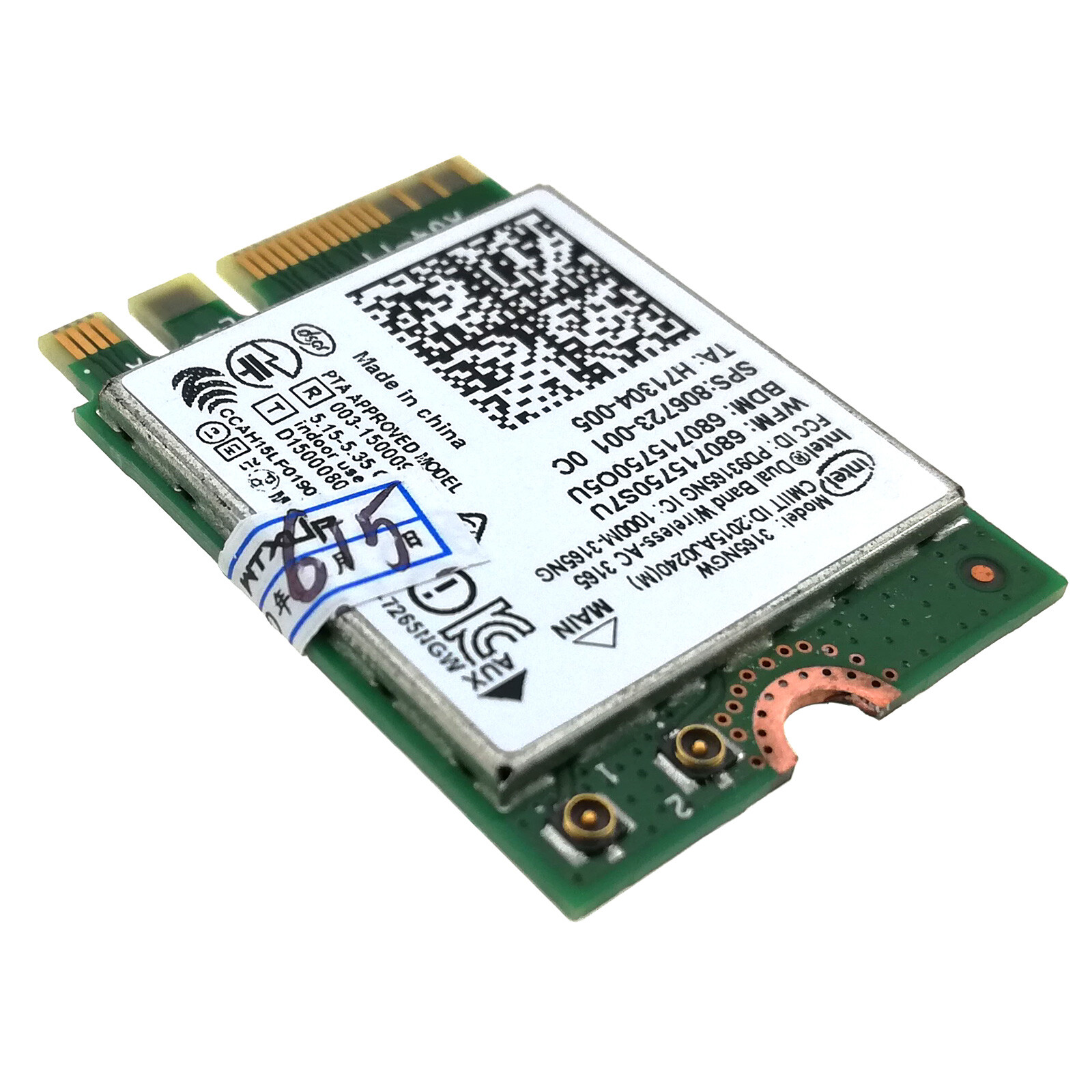 3165NGW Wireless AC Dual Band WiFi Bluetooth Card M.2 NGFF 5.8GHz 11ac 433Mbps