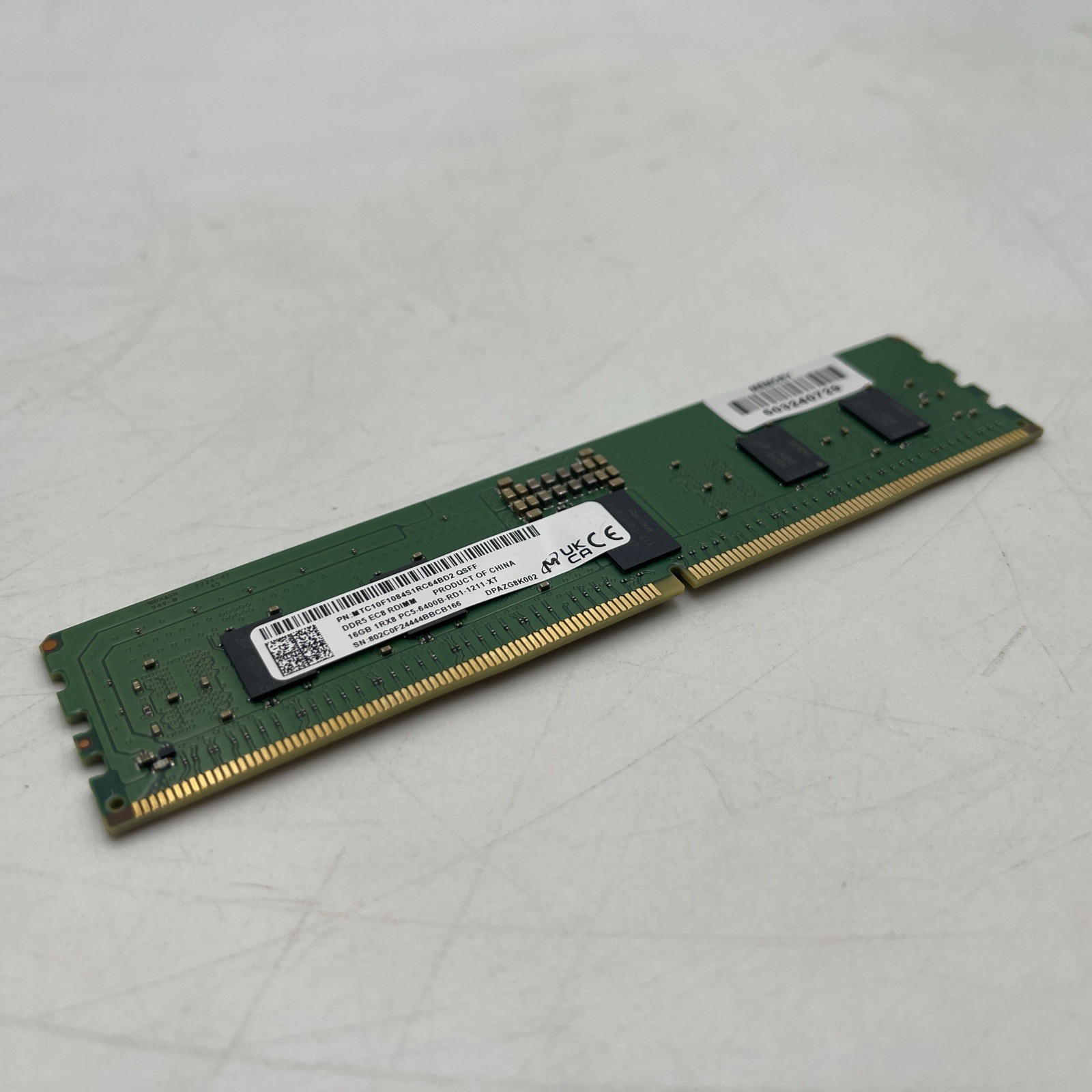 Micron 16GB DDR5-6400 PC5-51200 EC8 RDIMM Server Memory RAM MTC10F1084S1RC64BD2