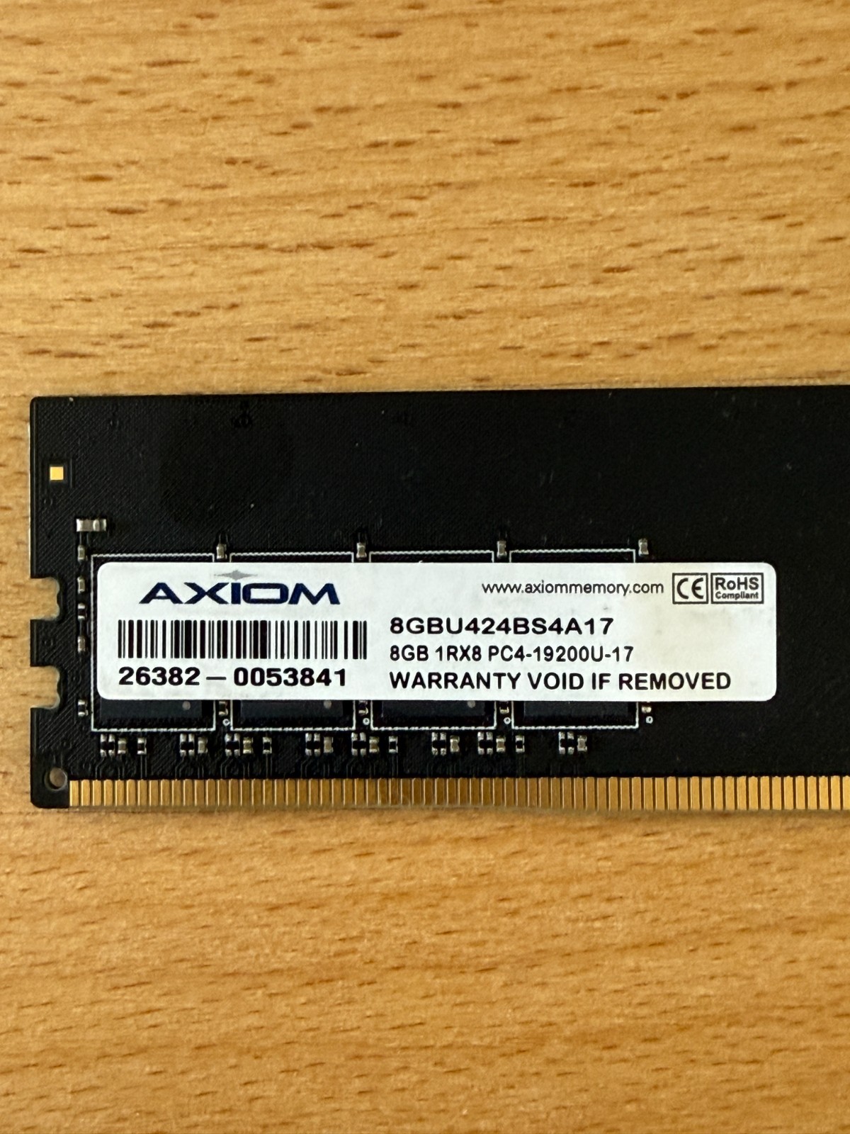 AXIOM 8GB PC4-19200U-17 DDR4-2400 288-Pin Desktop(BLACK) Memory *FREE SHIPPING*