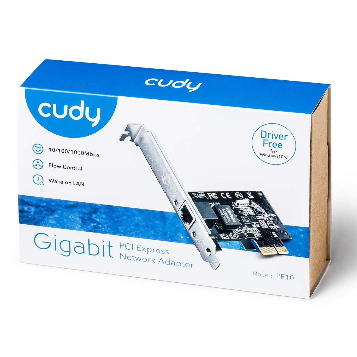 CUDY PE10 Network card for landlinePCIExpressGIGA lines 10/100/1000Mbp (PE10-IL)