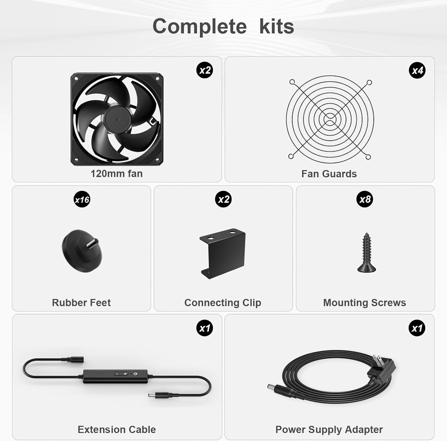 Big Airflow Computer Fan with AC Plug Cabinet Fan 100V 240V AC Power Supply