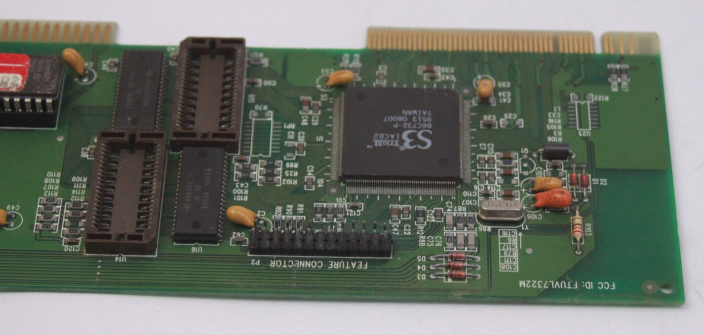 1995 Diamond Stealth SE VLB Rev A1 VESA Local Bus VGA Card FTUVL7322M 1 Mb DRAM