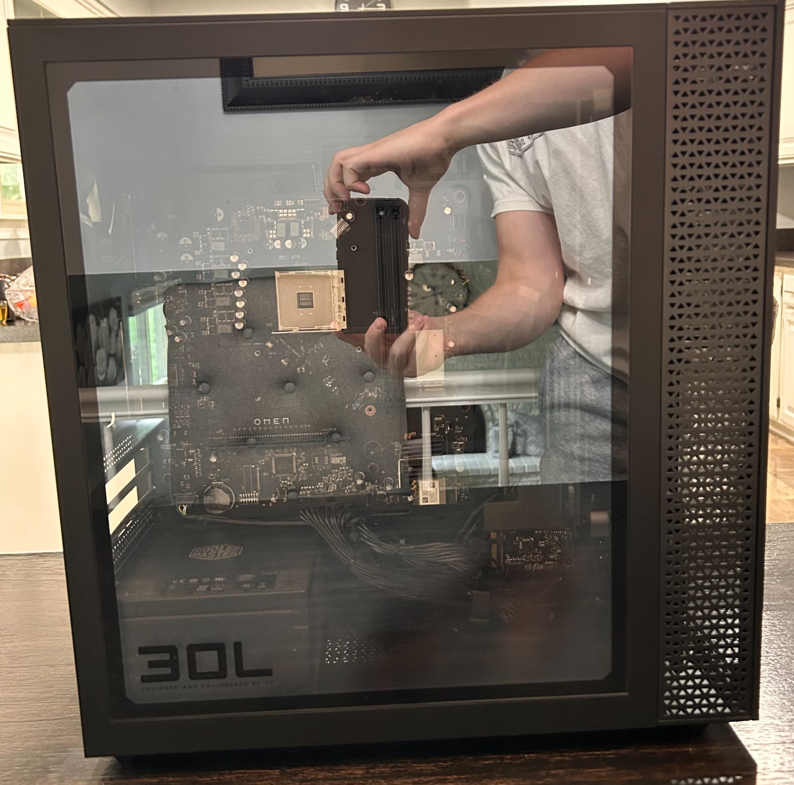 HP OMEN 30L Gaming PC Case w/ AM4 Motherboard, Cooler Master 500W PSU & CPU Fan