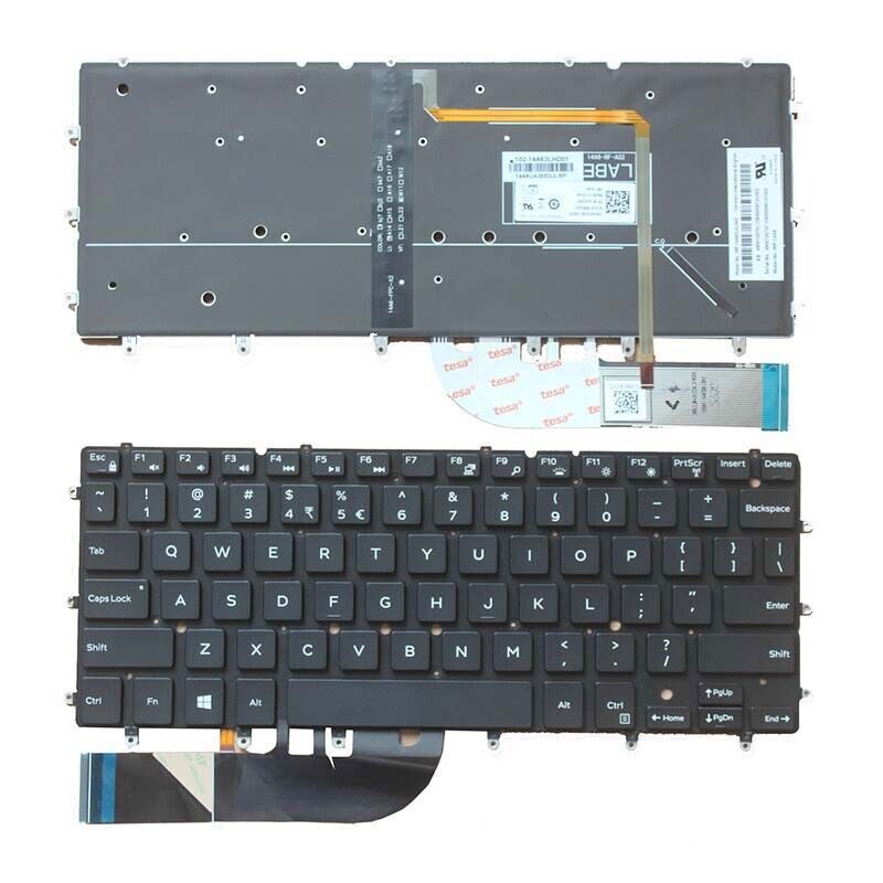 DKDXH Laptop Keyboard US Backlit Layout KB For Dell Inspiron 13 9343 9350 Series