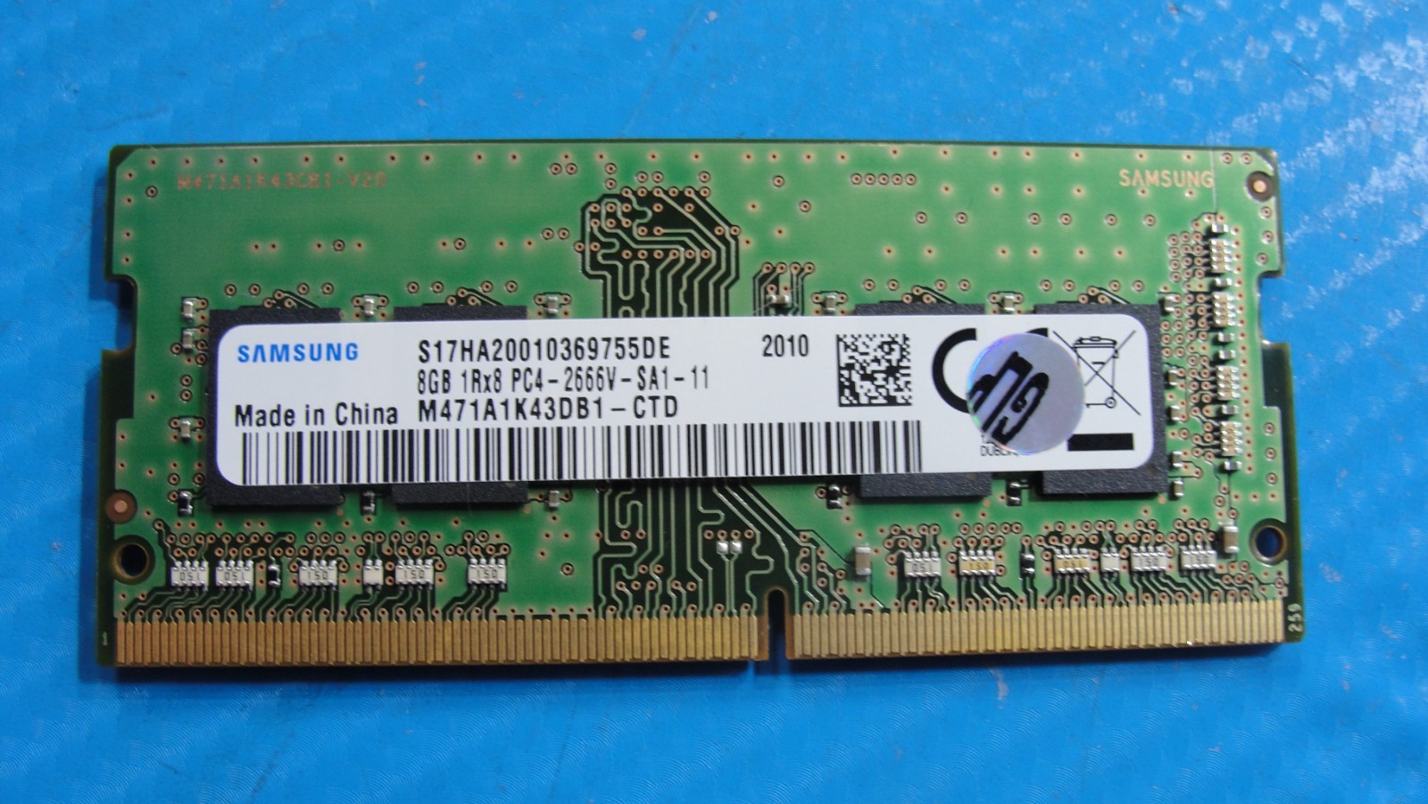 HP 450 G7 Samsung 8GB 1Rx8 SODIMM PC4-2666V Memory RAM M471A1K43DB1-CTD