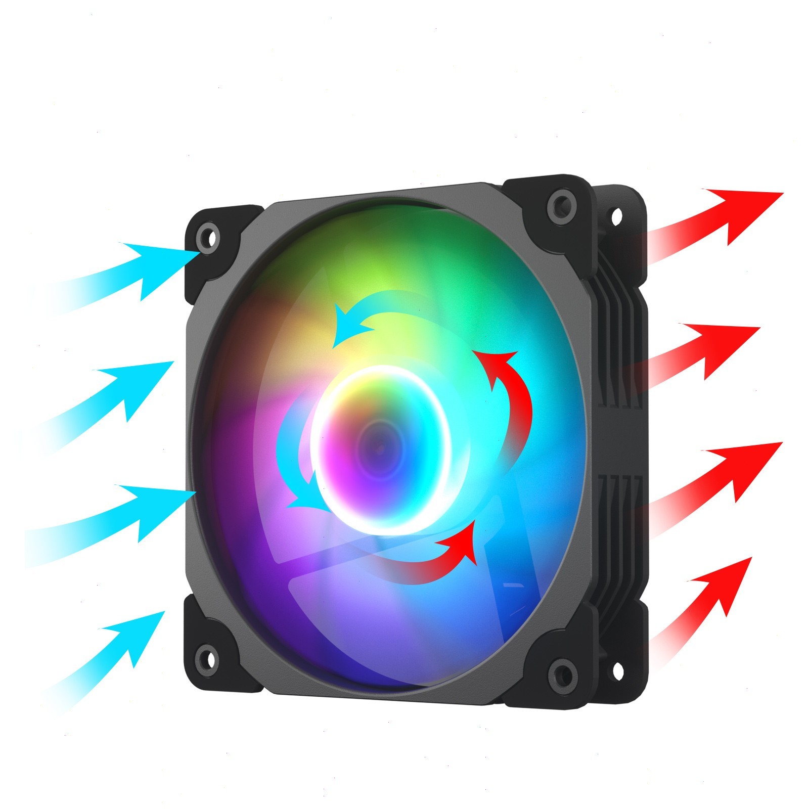 3 Pack Vetroo 120mm ARGB LED Computer Case Fan for CPU Cooling Addressable RGB