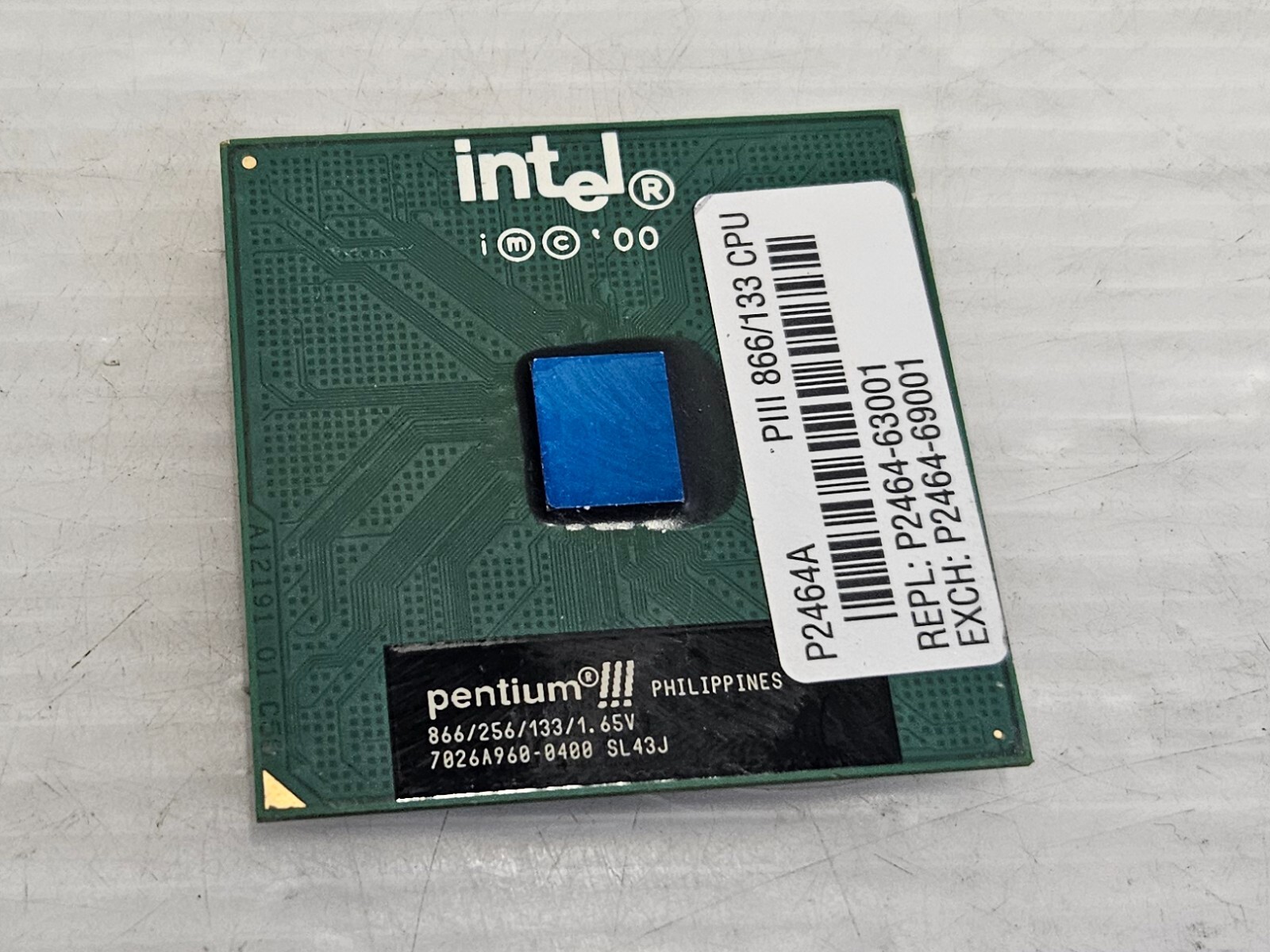 Intel Pentium III 866MHz, Socket 370, 133MHz FSB, 256KB, SL43J, Coppermine