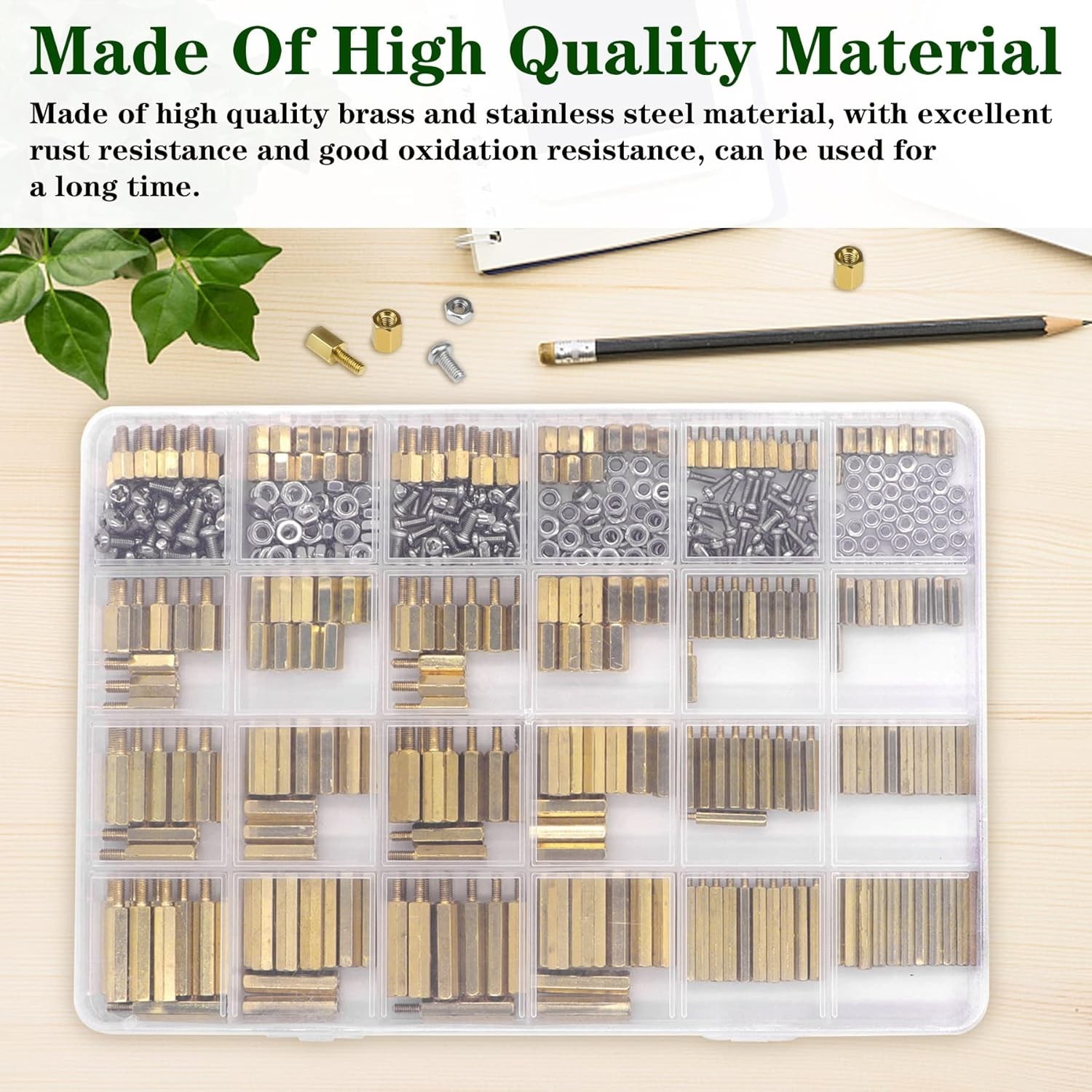 480Pcs Motherboard Standoffs & Screws Kit – M2, M2.5, M3 Brass Hexagonal Fast…
