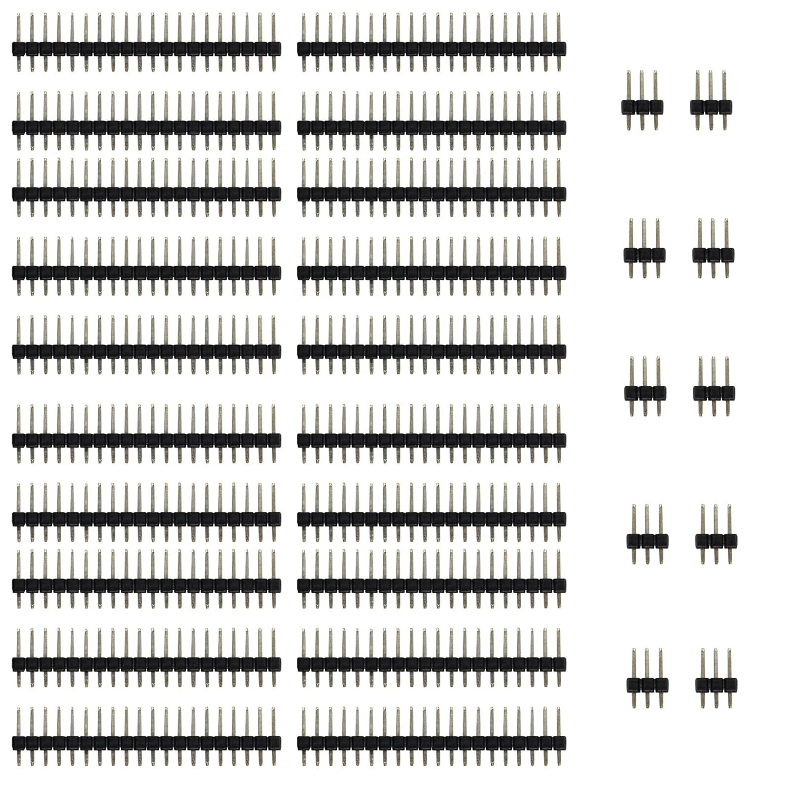 MazerPi 30 Pcs Pin Header, Header Set for Raspberry 3 x 6 x 1 cm, Black
