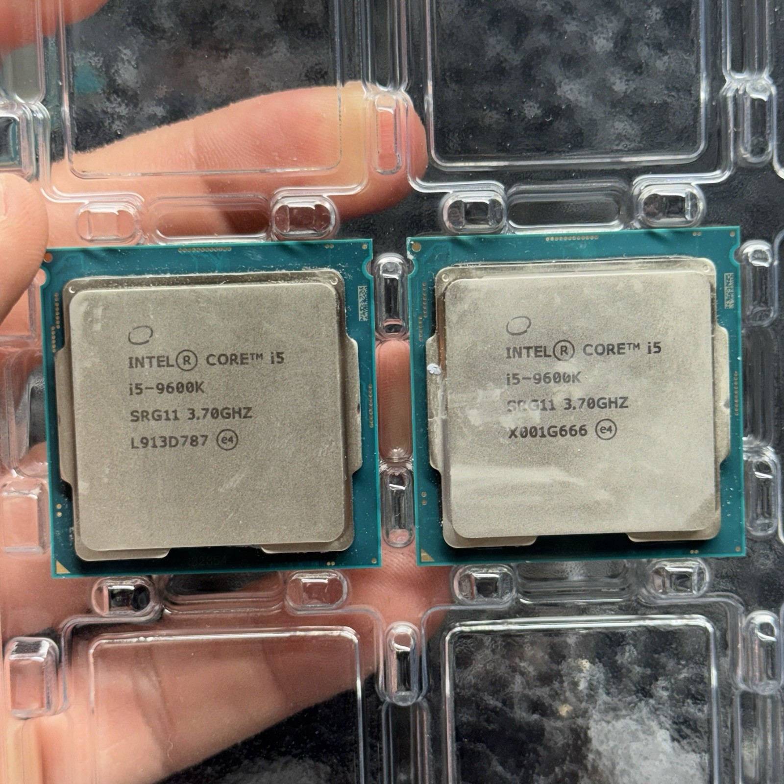 Lot Of 2 Intel Core i5-9600K 3.70GHz 6 Core SRG11 6 Thread LGA 1151 CPU