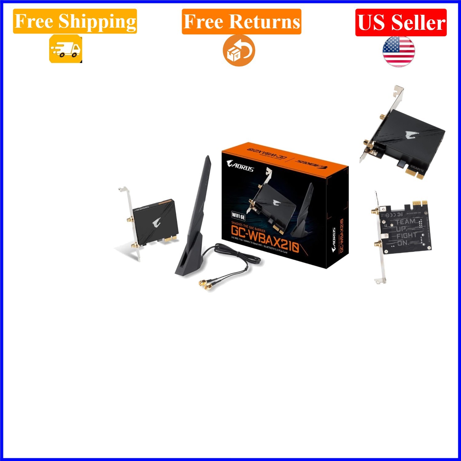 WiFi 6E PCIe Card Bluetooth 5.2 2400Mbps Multi-Color