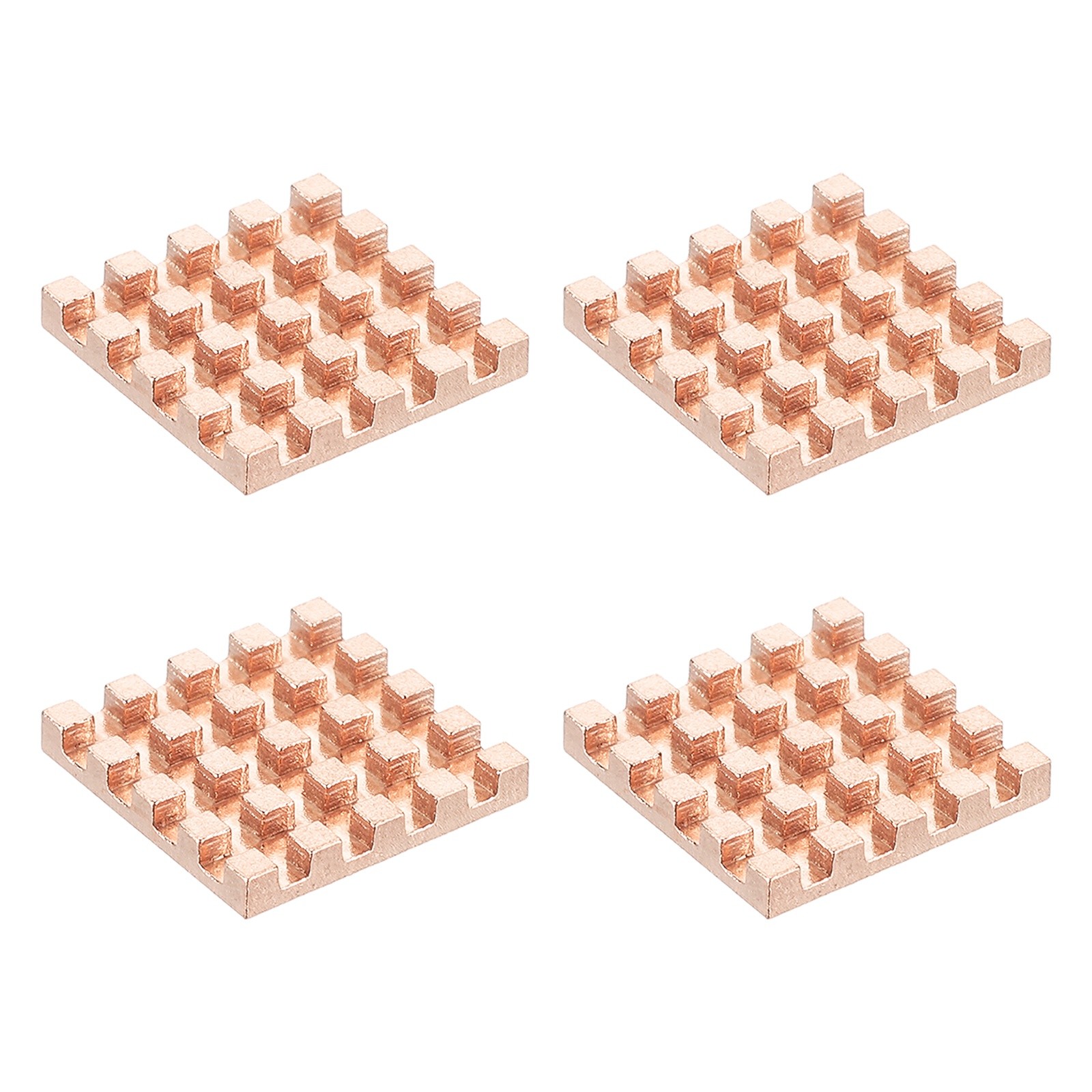 4 Pcs Copper Heatsink 14x14x2mm, Heat Sink Cooler Radiator for Raspberry Pi