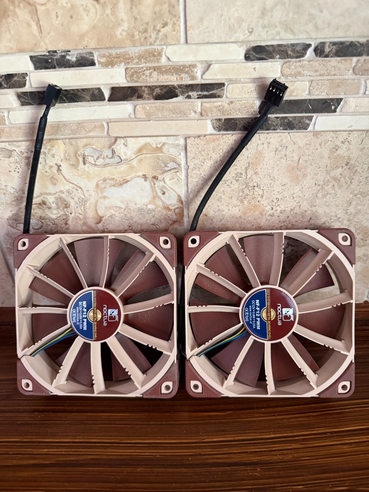 (2) Noctua NFF12PWM 120mm Cooling Fan – Brown – Two With This Listing