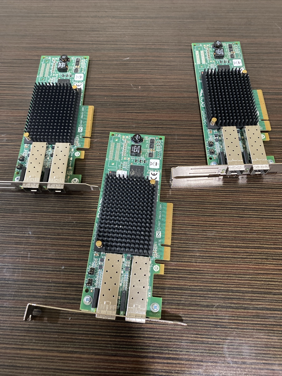 Lot Of 3 Emulex LPE12002 Dual Port 8GB SFP+ FC-HBA Network Adapter Card