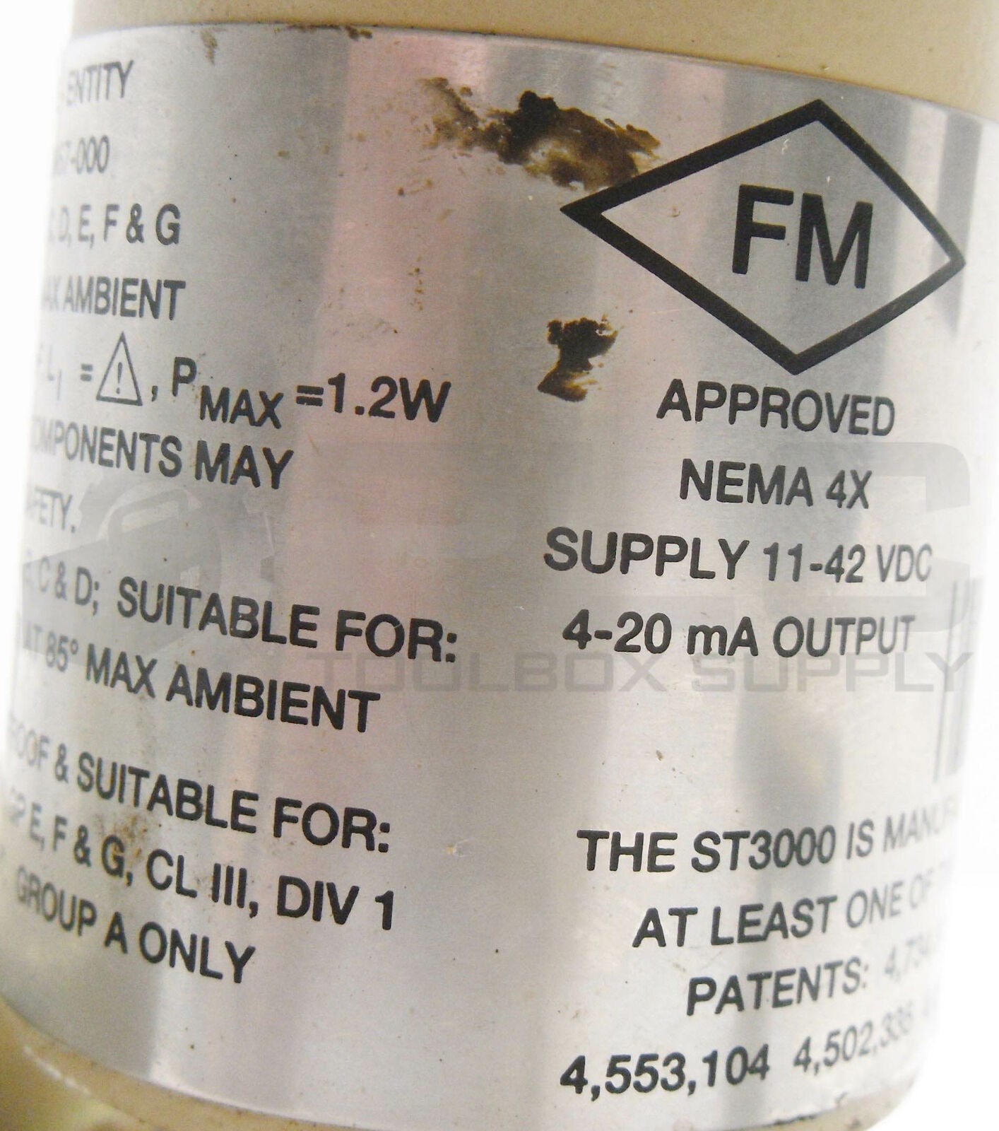 HONEYWELL YSTD110-A1-/H/-00000-CC,MB,SM,TG,F1D3-A36H PR. TRANSMITTER W/ M4TVIS-4