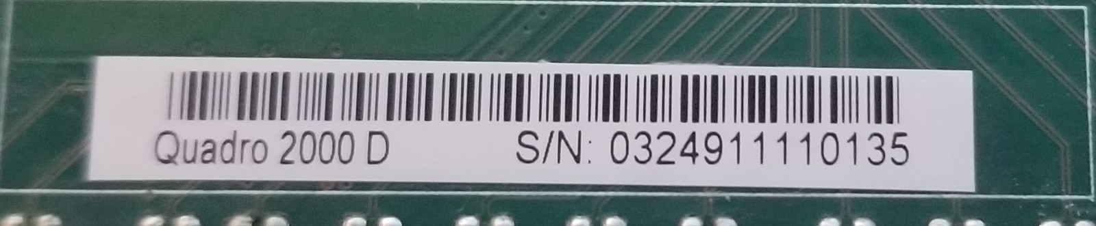 Nvidia Quadro 2000D 1GB GDDR5 128 BIT PCI-E 2 x DVI Video Card IBM 03T8418