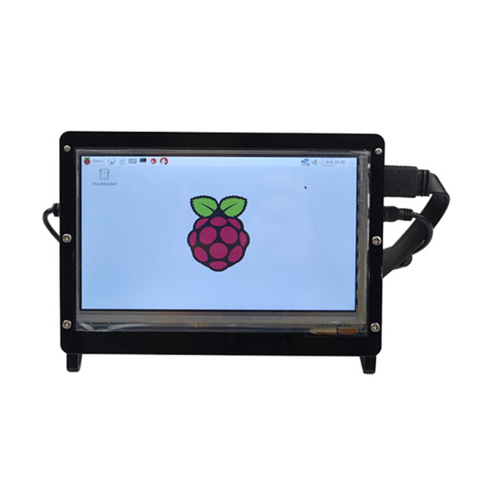 Acrylic Front & Back Shell + Base + Screws For 7″ Raspberry Pi 2 B LCD Screen K