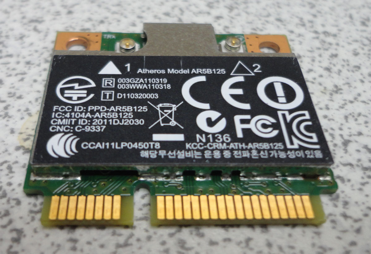 HP ENVY DV6-7000 OEM Atheros AR5B125 150Mbps WiFi Wireless Card 675794-001 GOOD
