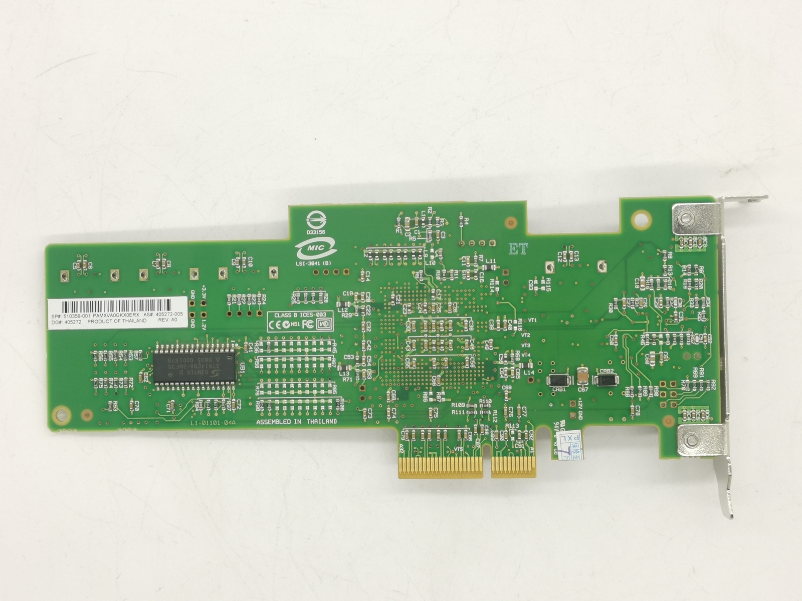 Low Profile HP LSI Logic SAS3041E-HP 4-Port PCI-e SAS SATA RAID Controller-