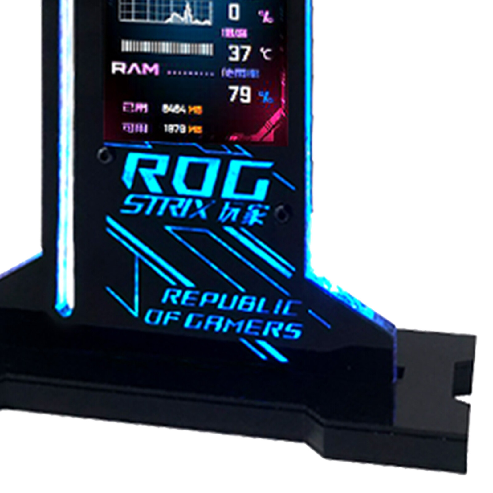 Graphic Video Card Bracket VGA Holder 2.4″ LCD RGB CPU GPU RAM Monitor