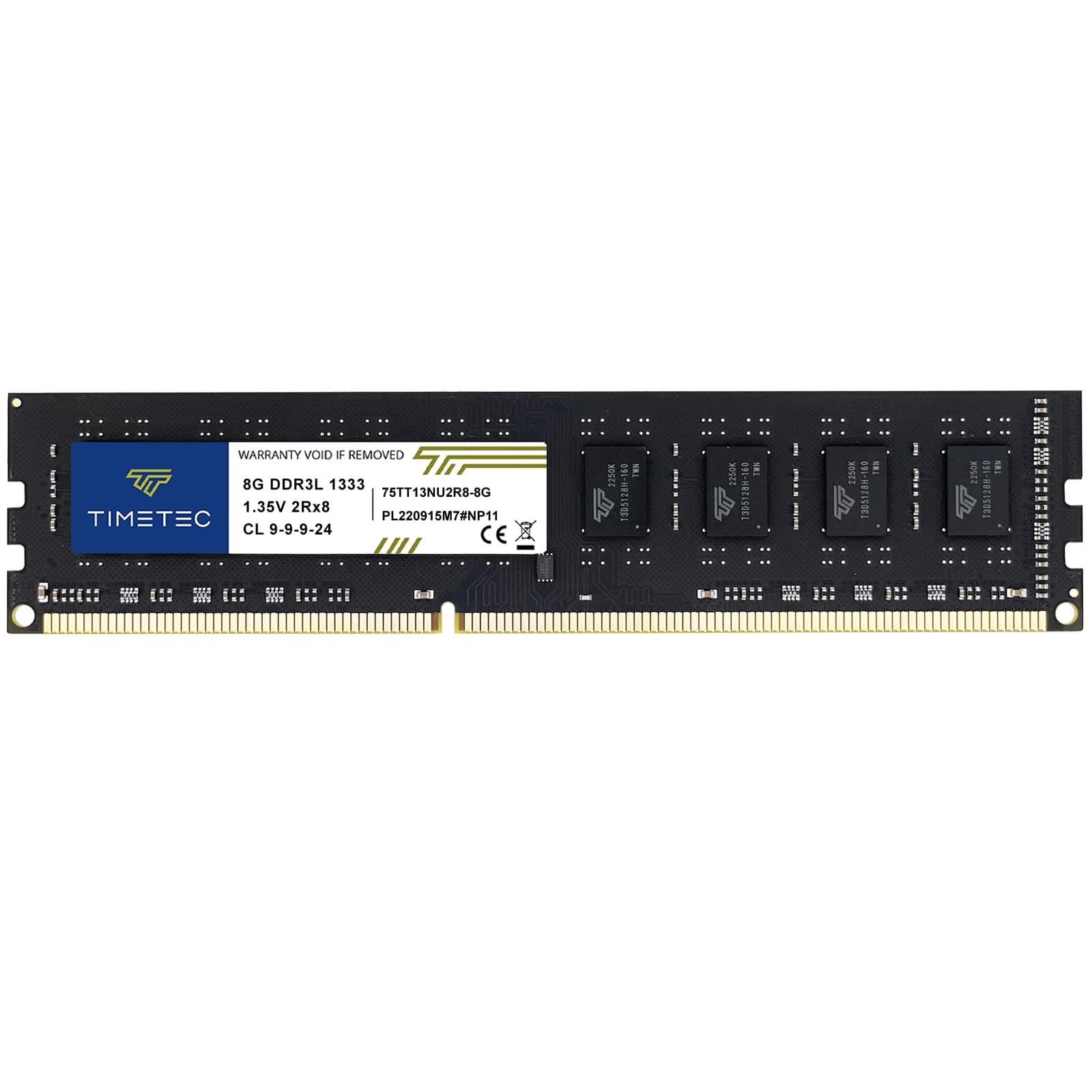 8GB DDR3L 1333MHz PC310600 UDIMM 1.35V/1.5V 2Rx8 240Pin Desktop PC RAM