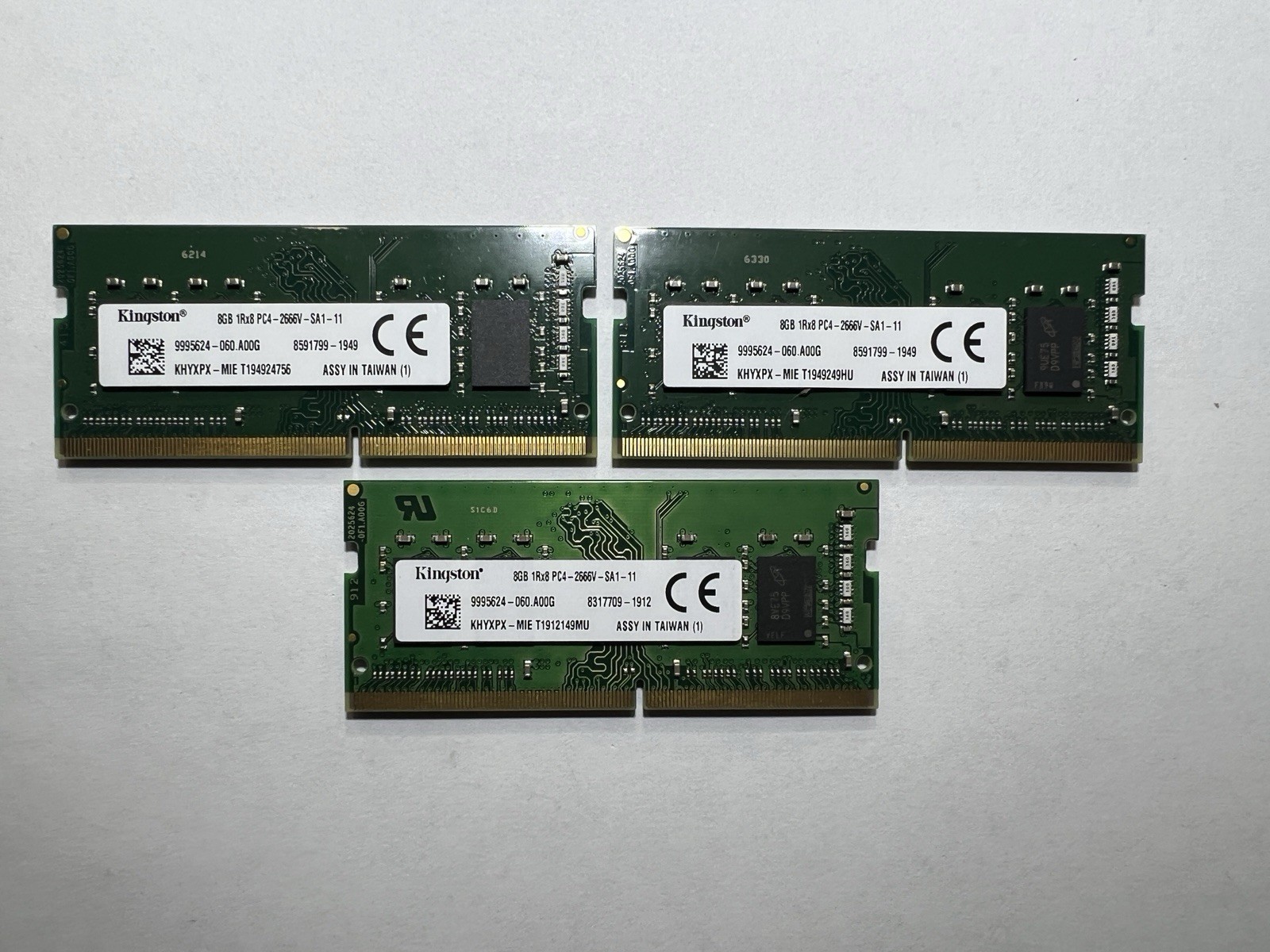 Kingston 8GB DDR4 2666MHz PC4-2666V 1Rx8 SO-DIMM Laptop RAM 9995624-060
