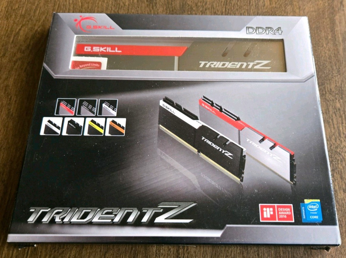 G.SKILL TridentZ 16GB (2x8GB) 3600 MHz *B-Die 15-15-15-35 DDR4 F4-3600C15D-16GTZ