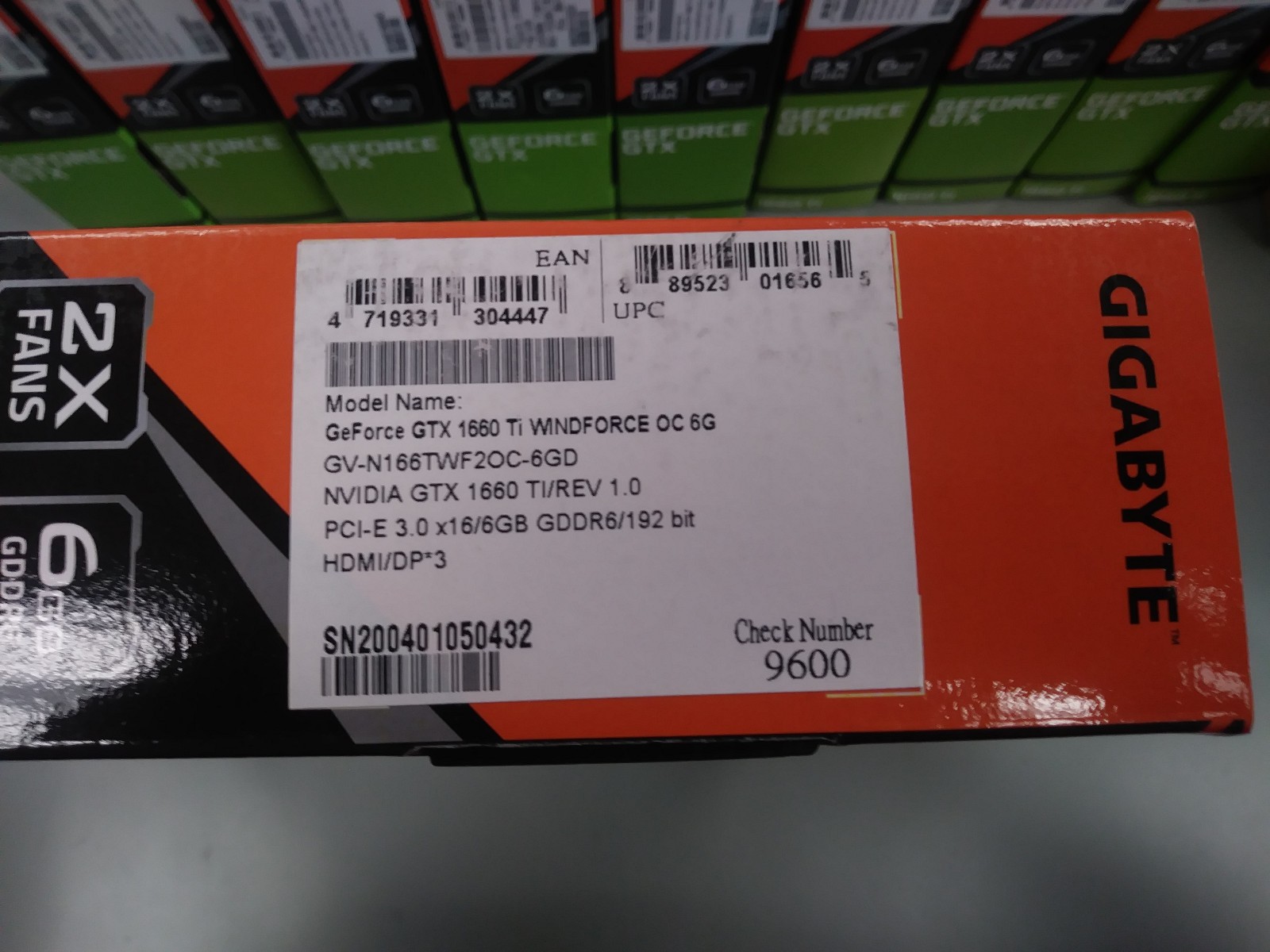 Gigabyte GeForce GTX 1660 TI OC 6G GDDR6 Video Card (GV-N166TWF2OC-6GD)