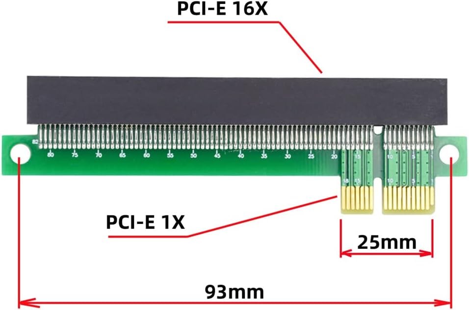 PCI-E Express 1x to 16x Extender Converter Riser Card Adapter Male to Female Ext