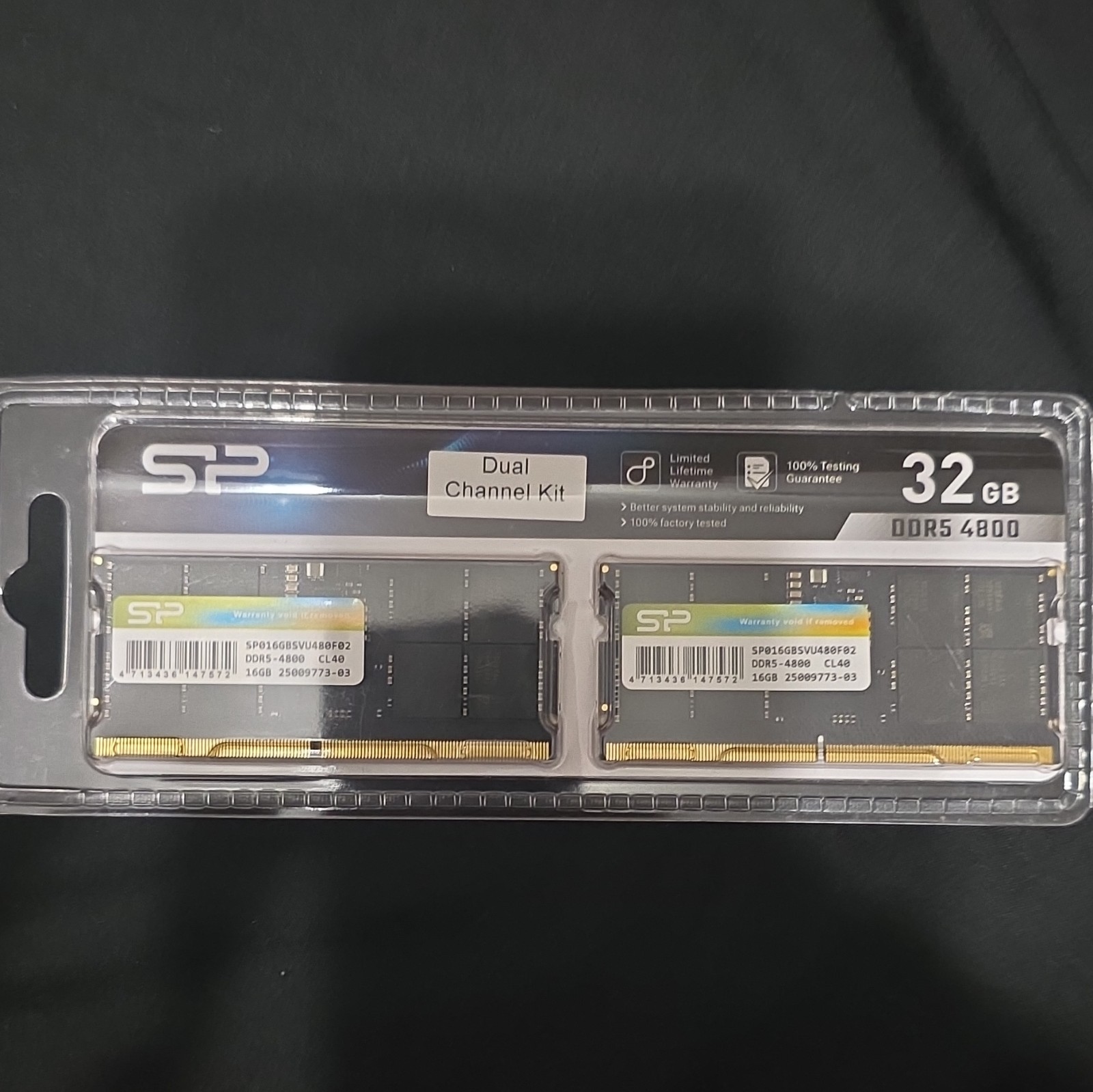 Silicon Power 32GB (2x16GB) DDR5 4800 SO-DIMM 262-Pin Dual Channel Kit