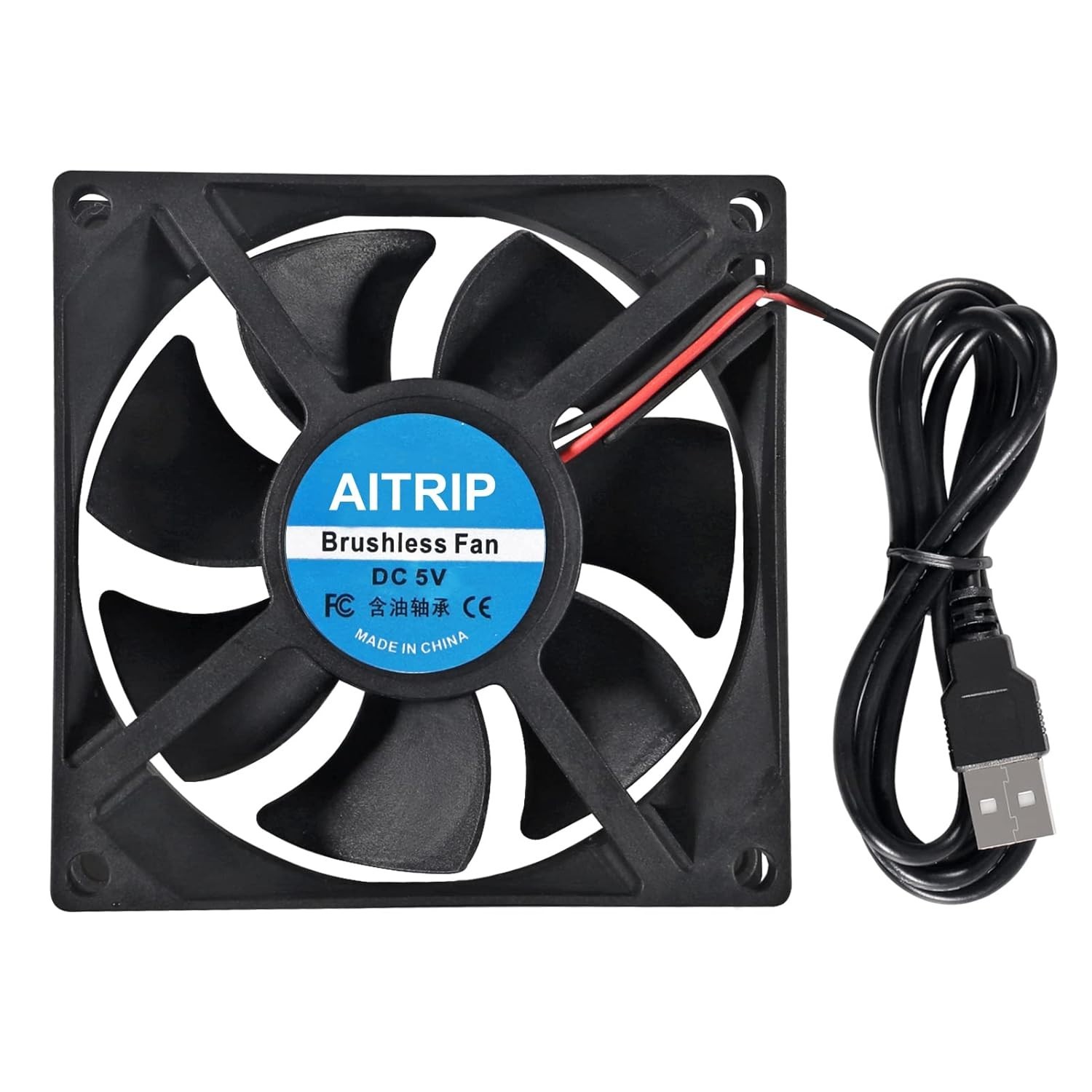 2PCS 80mm USB Fan 5V Brushless 8025 80x25mm for Cooling DIY PC Computer Case …