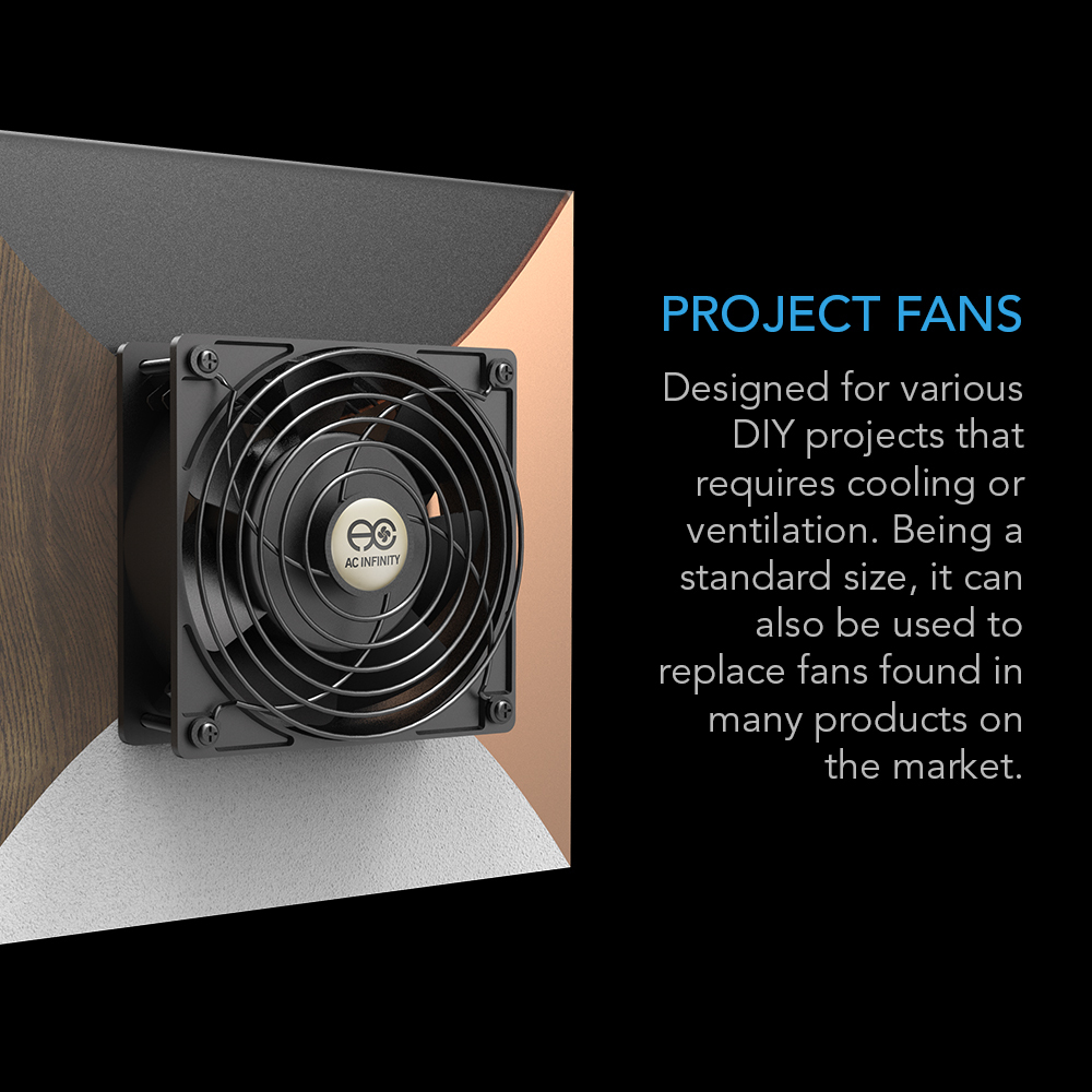 92mm 25mm Cooling Muffin Fan 100-120V AC Ball Bearing HIGH SPEED 4″ (HS9225A-X)