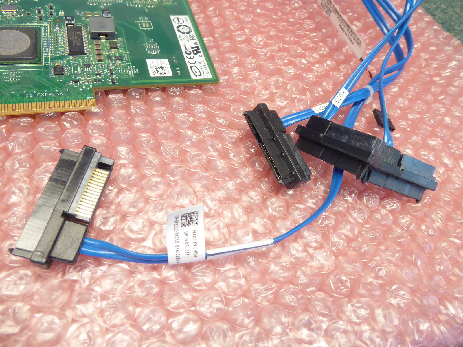 DELL JW063 PERC 6/iR RAID CARD PCI-e 4 DROP CABLE P322X T3500 T5500 T7500 T5400