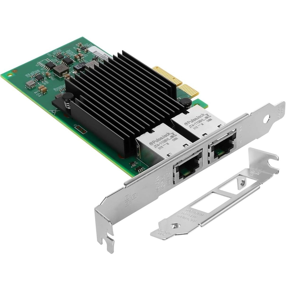 EUQVOS X540-T1 10G PCIe X8 Single Port RJ45 Server LAN Card Intel X540 Adapter