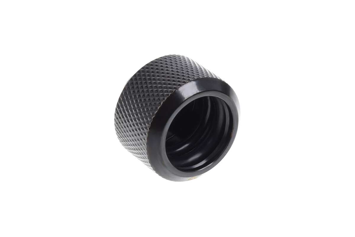 Alphacool G1/4″ Fitting for Acrylic/Brass Hard Tubes, 16mm OD, Black, 6pk