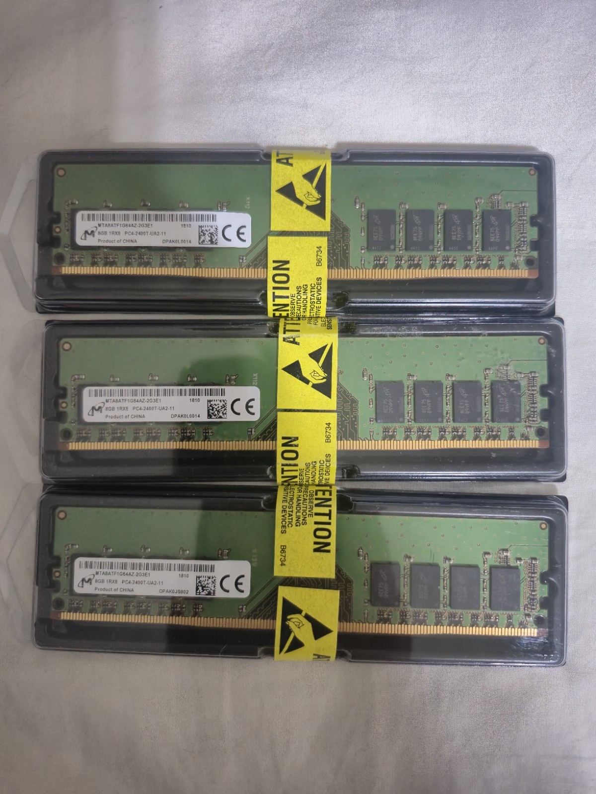 MICRON 24GB (3x8GB) 1RX8-PC4-2400T-UA2-11 DESKTOP MEMORY