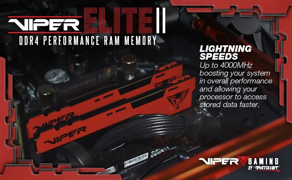 Patriot Viper Elite II 16GB 32GB 64GB DDR4 2666 3200 3600 4000 UDIMM PC Memory