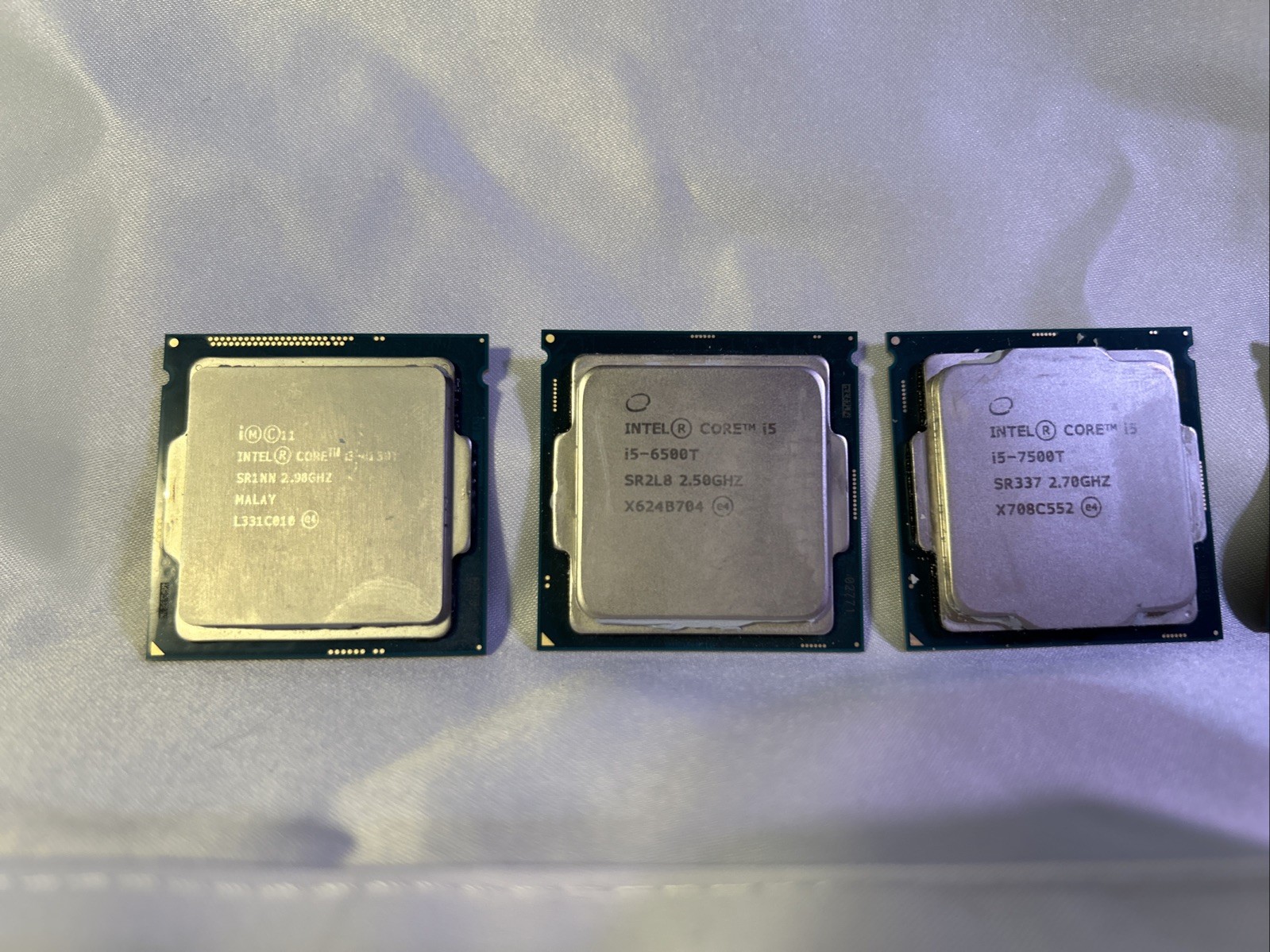 Used Intel CPUs— i3-4130T, i5-6500T, i5-7500T, i5-9500T