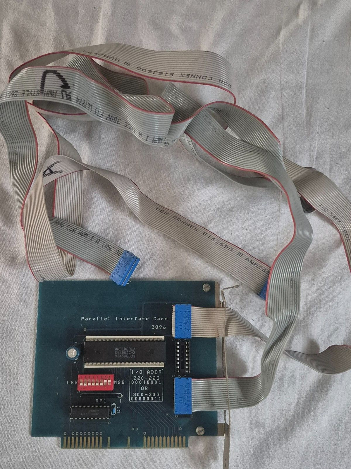 Parallel Interface Card 3896 ISA w/ NEC D8255AC-2 Chip Retro Vintage