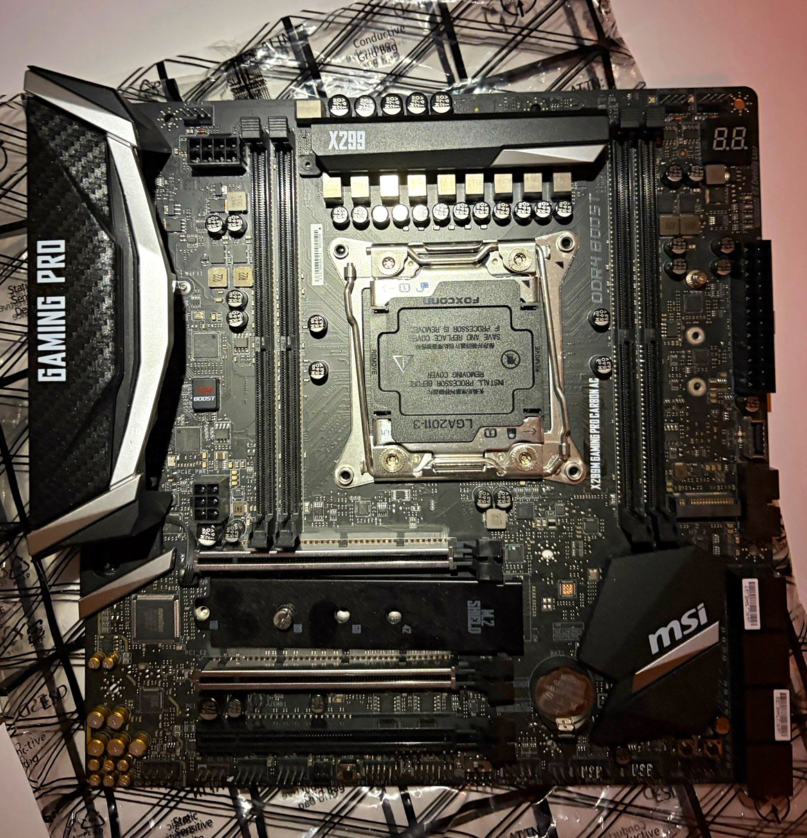 MSI X299 GAMING PRO CARBON AC LGA2066 DDR4 8-DIMM WiFi AC M.2