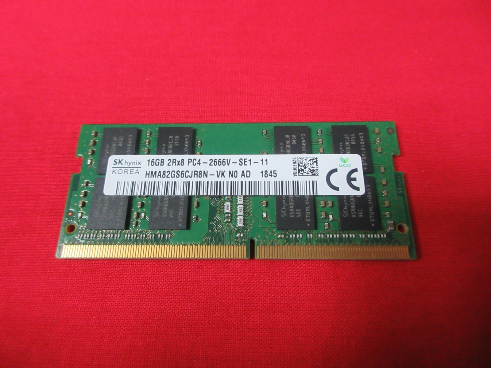 ORIGINAL SKHYNIX 2Rx8 PC4-2666V 16GB RAM MEMORY HMA82GS6CJR8N-VK