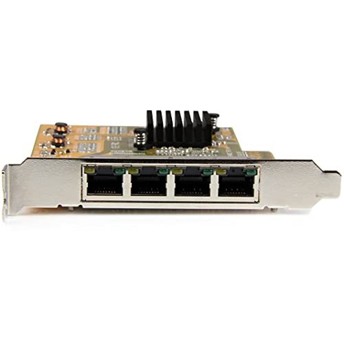 StarTech.com 4 Port PCIe Network Card – Standard Profile- RJ45 Port – Realtek…